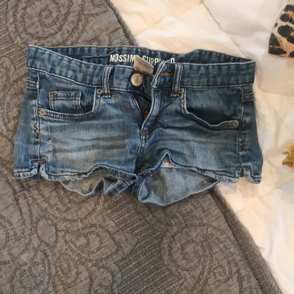 Jean shorts.